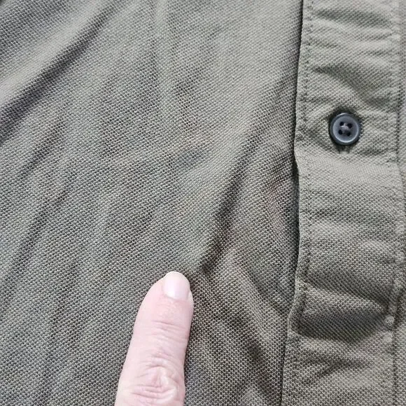 NEW! Kenneth Cole New York Men Techni-Cole Olive Long Sleeve Button Up Size L - Picture 9 of 9